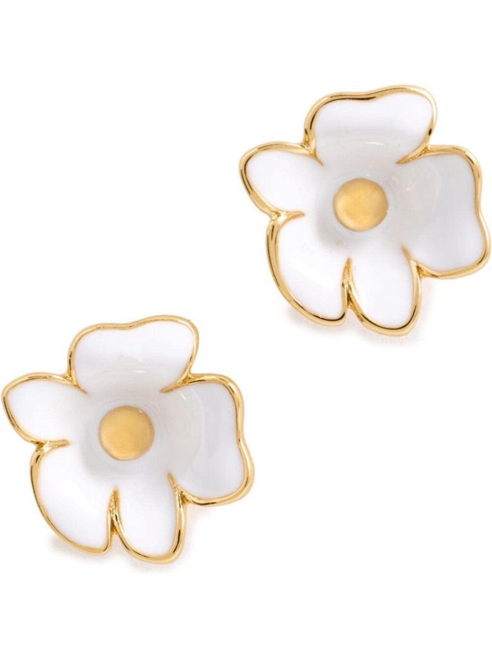 Elegant Golden Bloom Flower Stud Earrings - Chic Floral Design, Perfect Gift